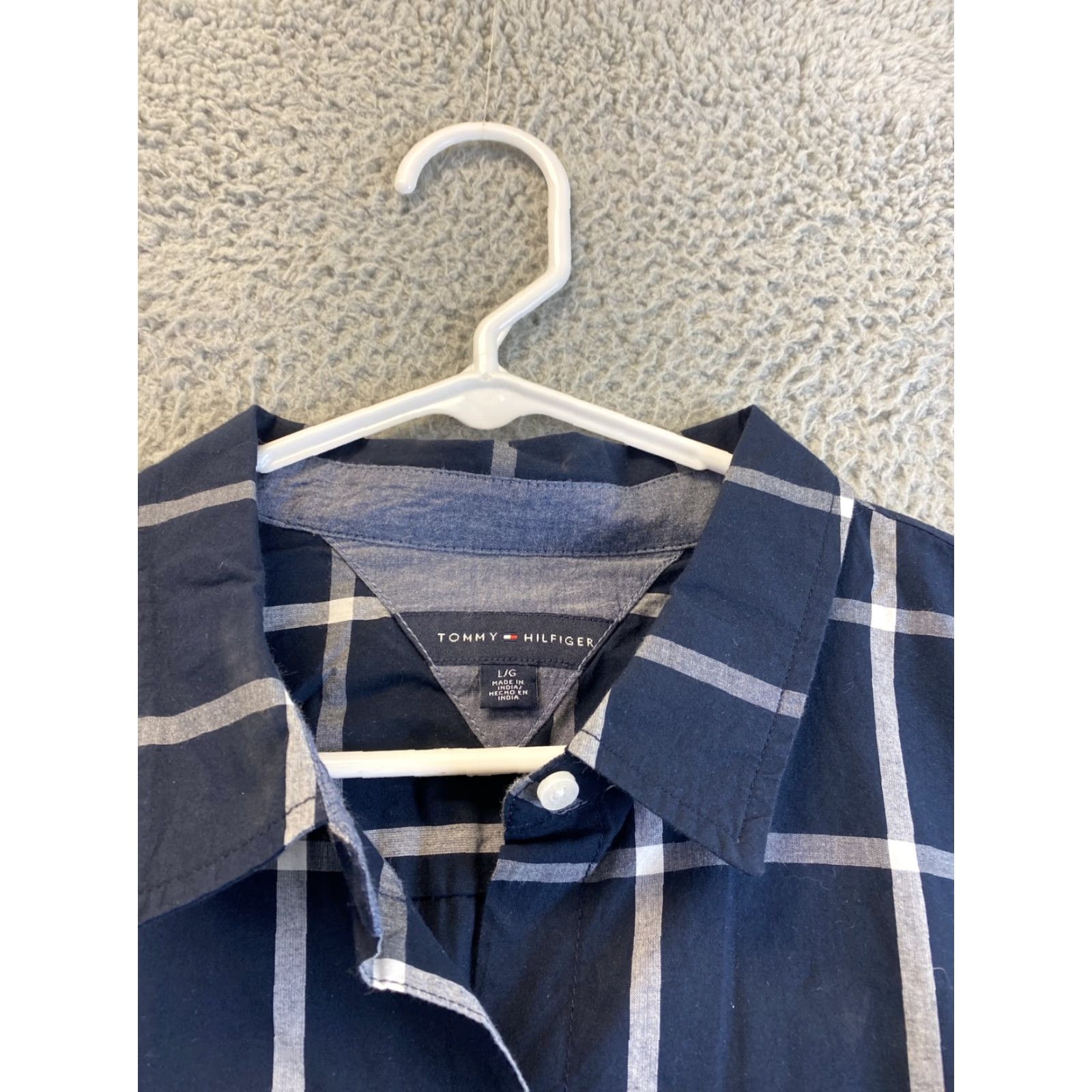 Tommy Hilfiger VINTAGE Tommy Hilfiger Shirt Mens Medium Button-Up Plaid Blue 41-62 Casual Preppy Mens Size US M / EU 48-50 / 2 - 5 Thumbnail
