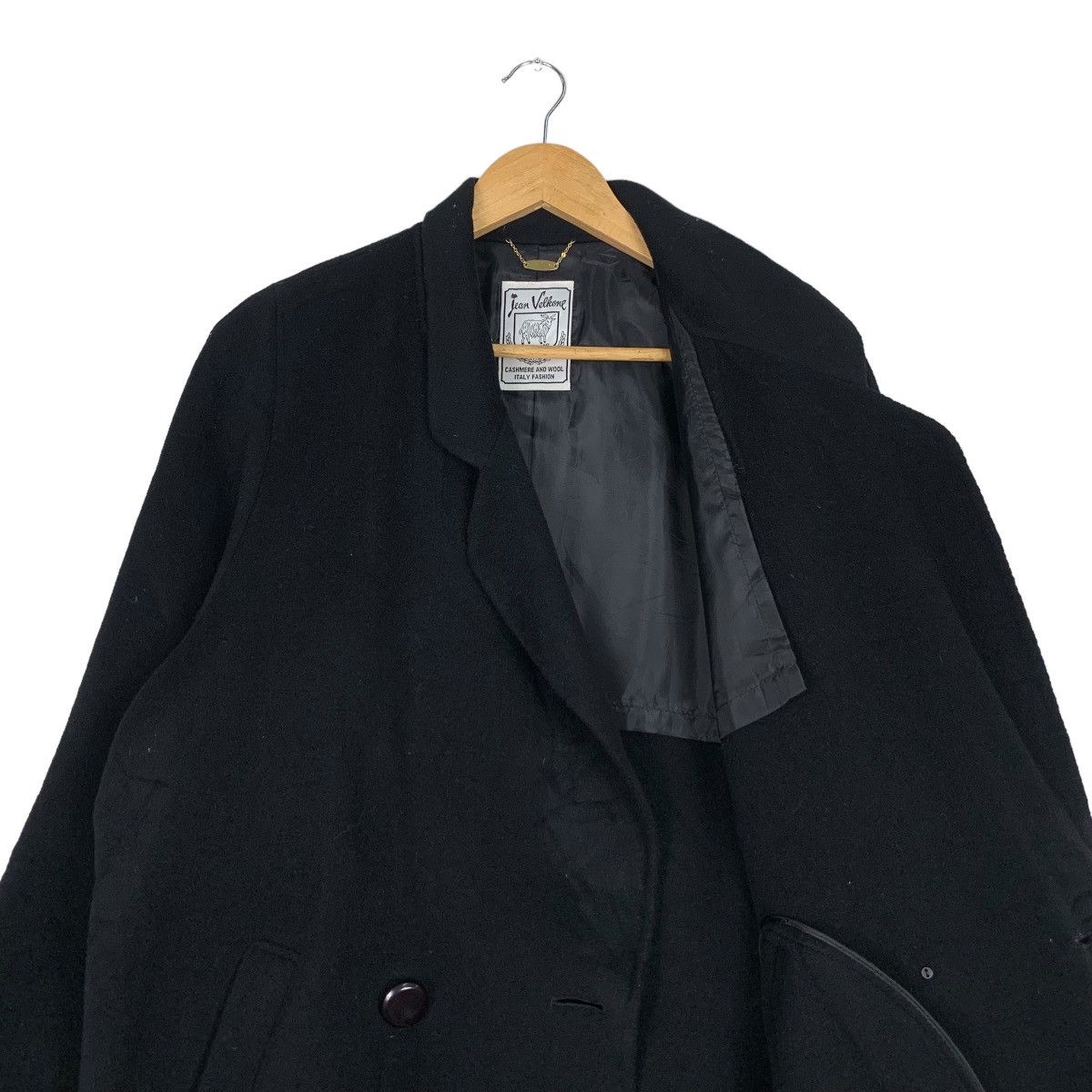 Handmade JEAN VELKONE Hand Made Cashmere & Wool Coat #1074-C49 Size L / US 10 / IT 46 - 10 Thumbnail