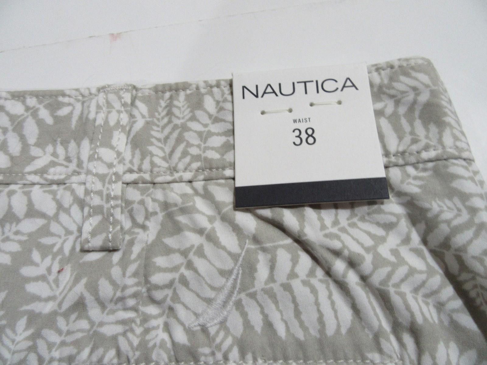Nautica Nautica Mens Tropical Leaves Pattern Print Shorts Beige Size US 38 / EU 54 - 3 Thumbnail
