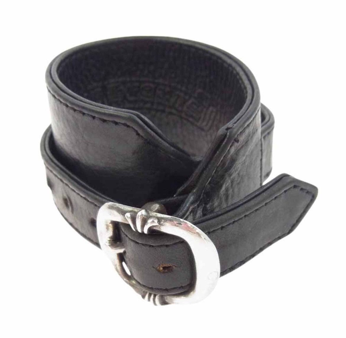 Chrome Hearts R&R SLIM TINY BUCKLE leather bracelet