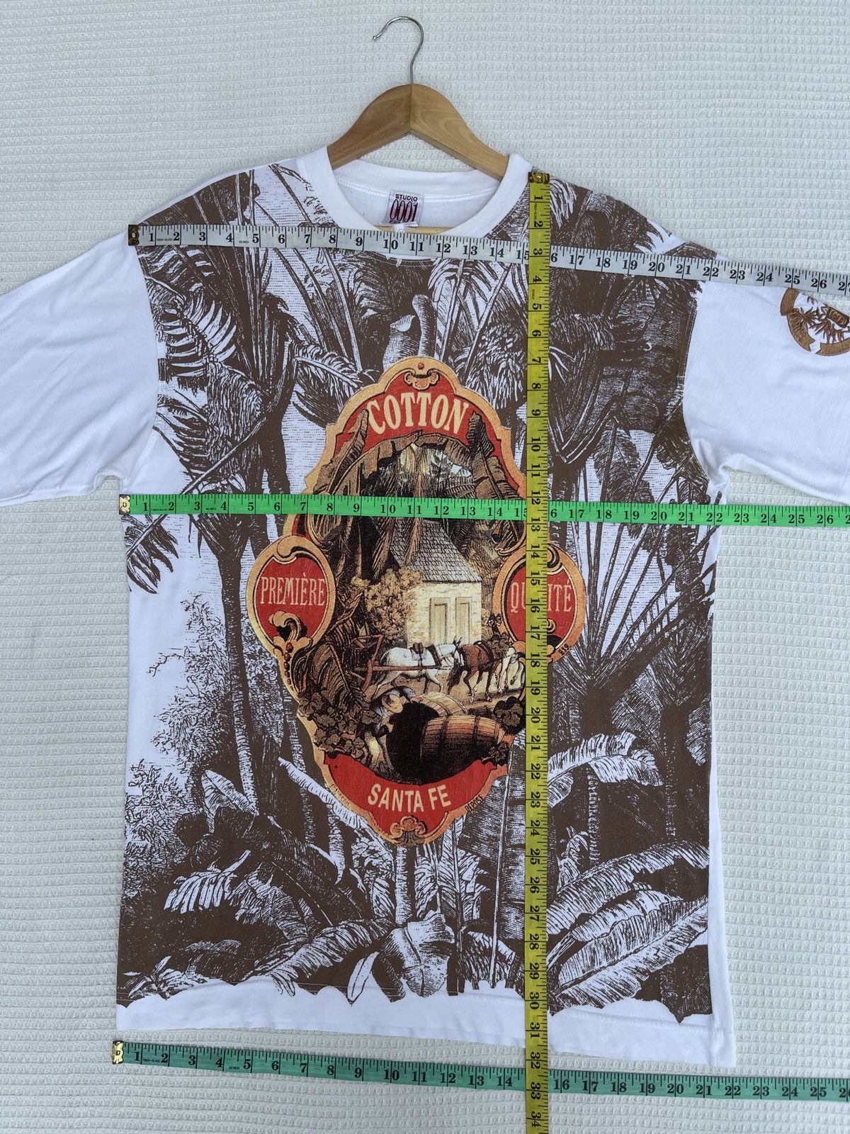 Ferre Last Drop🔥Rare🔥Vtg Studio 0001 Ferre Italy Fullprint T-Shirr Size US L / EU 52-54 / 3 - 10 Thumbnail