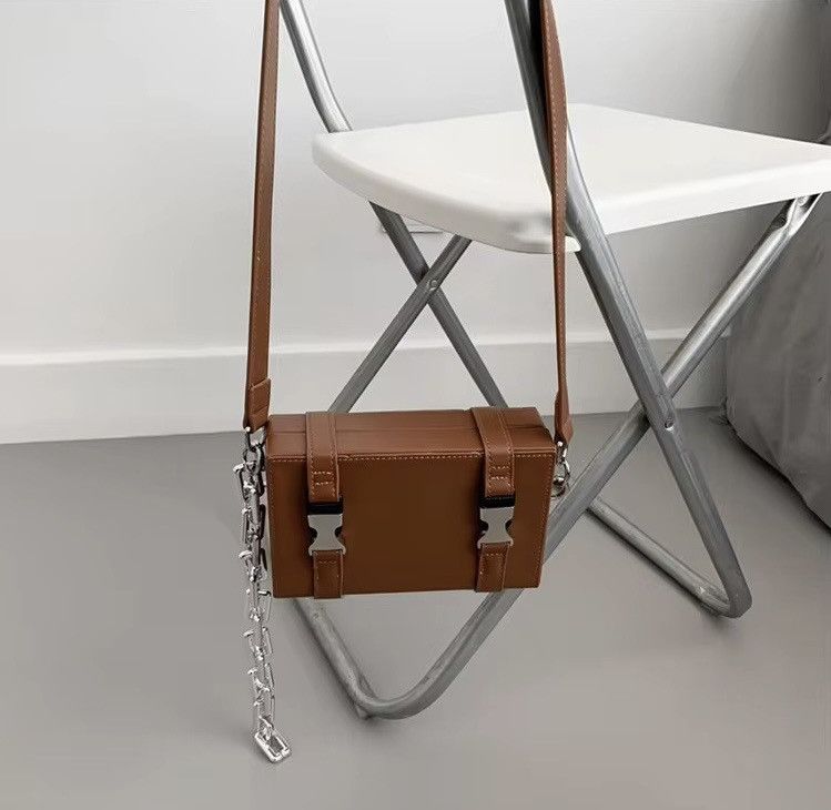 Japanese Brand Unisex Chains Suitcase Shape Shoulder Bag Size ONE SIZE - 7 Thumbnail