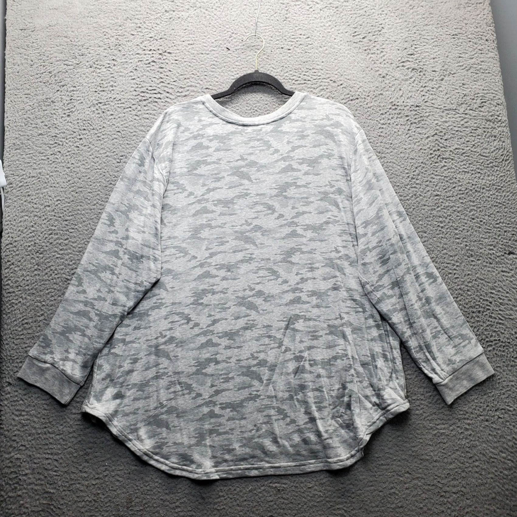 Vintage Jane and Delancey Womens Tunic Sweatshirt 2X Multi Camo Print Crew Neck Pullover Size XXL / US 16-18 / IT 52-54 - 2 Thumbnail