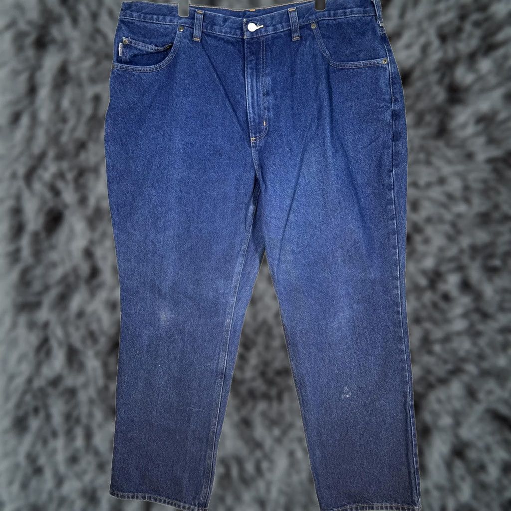 Carhartt Carhartt Jeans Mens 40x30 Blue Relaxed Fit Denim Workwear 5 Pocket Zip Fly Size US 40 / EU 56 - 1 Thumbnail