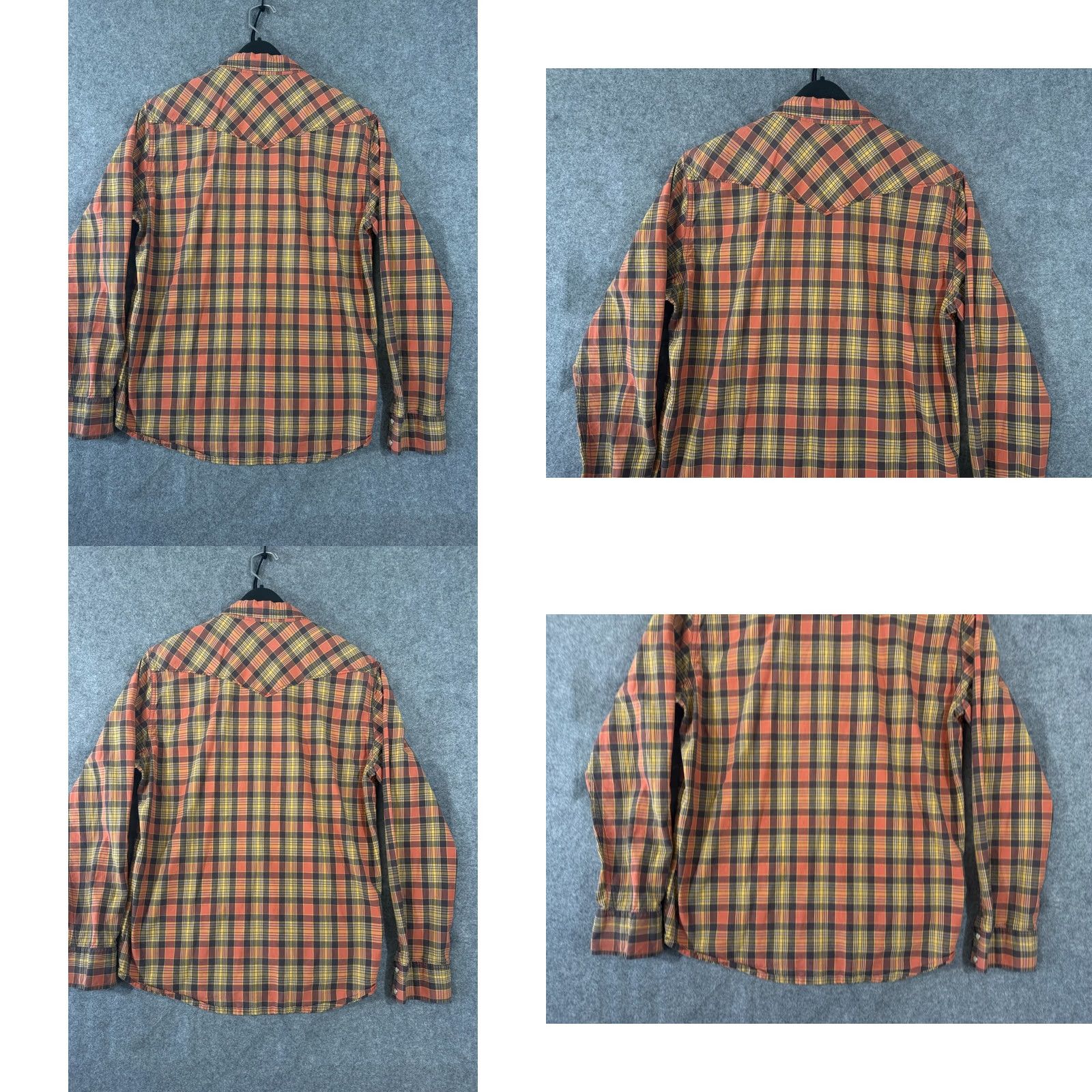 Lucky Brand Lucky Brand Western Shirt Mens M Multicolor Plaid Pearl Snap Front Flap Pocket Long Sleeve Shirts Size US M / EU 48-50 / 2 - 8 Thumbnail