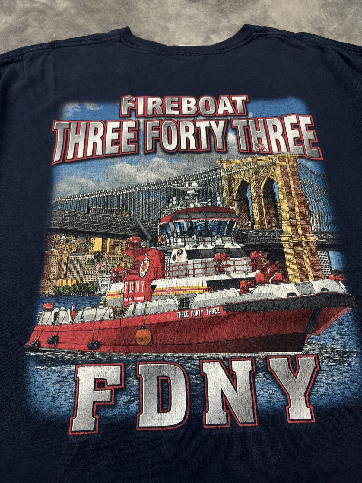 Other Vintage USA FDNY Marine America t shirt 90s boxy drip drill Size US XXL / EU 58 / 5 - 2 Thumbnail