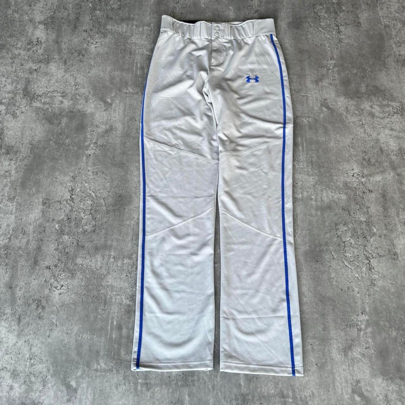 Under Armour × Vintage Brand New Under Armour Grey & Blue Baseball Pants Size US 29 - 1 Thumbnail