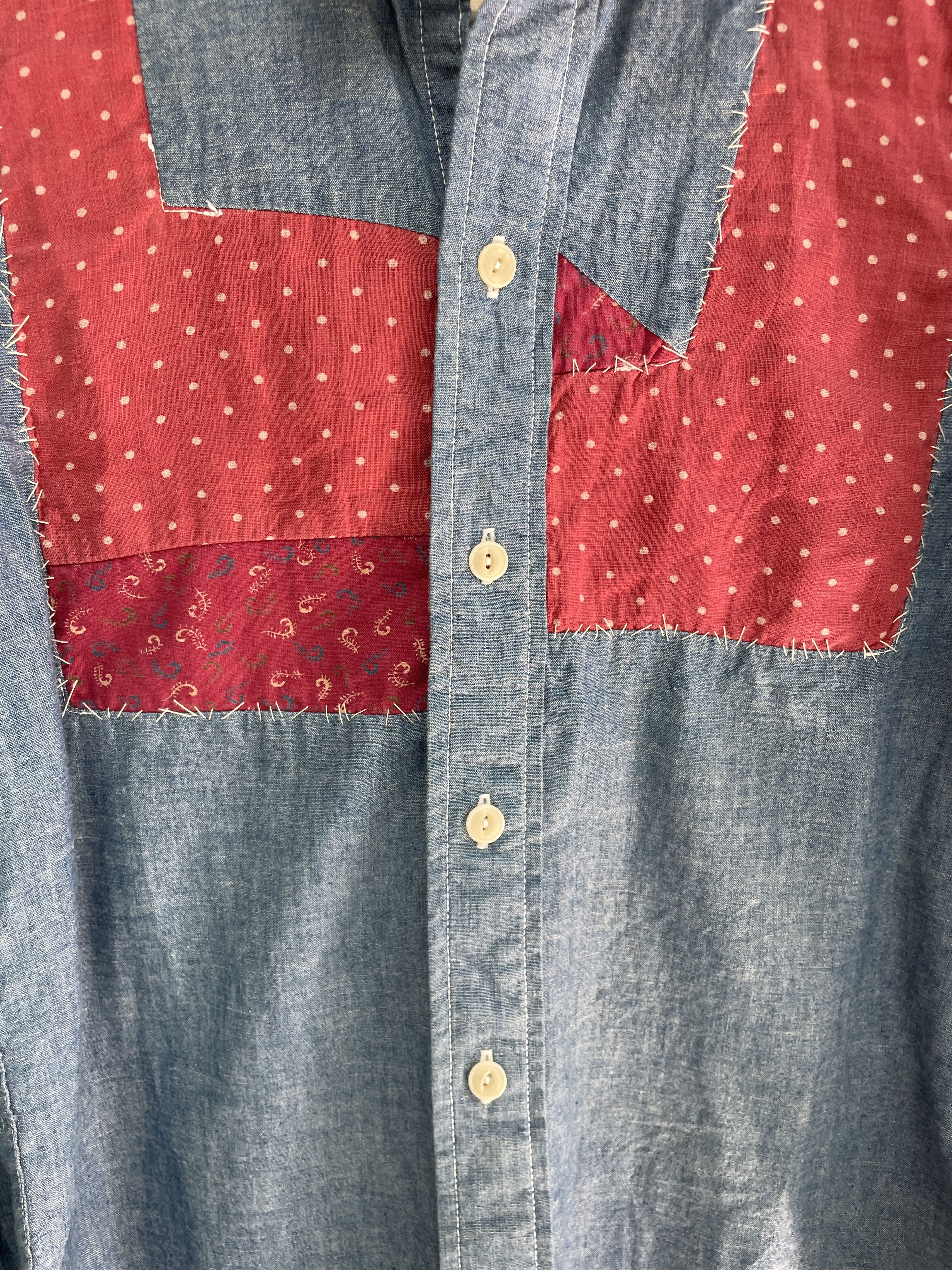 Visvim VISVIM Linen Three Fabric Shirt Size US S / EU 44-46 / 1 - 3 Thumbnail