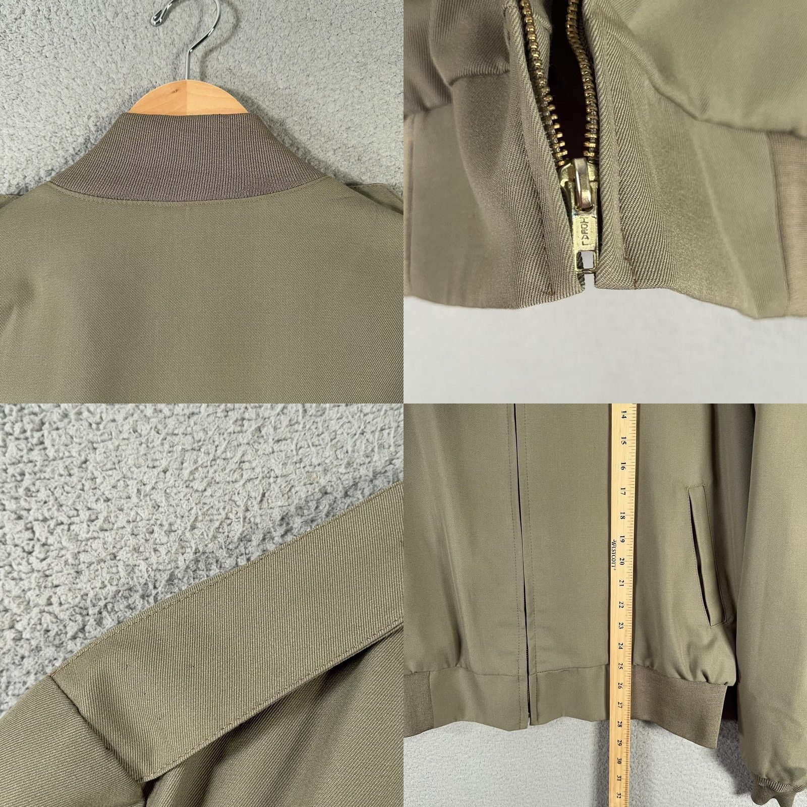 Olive VINTAGE USMC Marine Corps jacket Mens 48 X-Long Olive Green Wool Zip Epaulets Military 90s Made USA Size US M / EU 48-50 / 2 - 8 Thumbnail