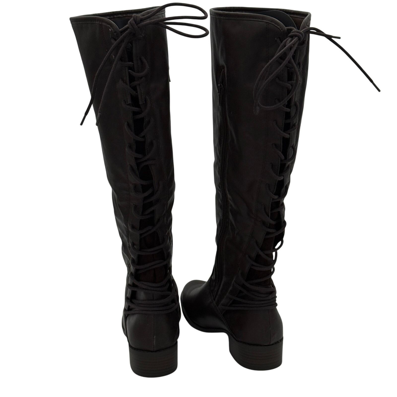 Other SM New York Cherise Lace-Up Back Tall Boots - Brown Size 11 Size US 11 / IT 41 - 4 Thumbnail