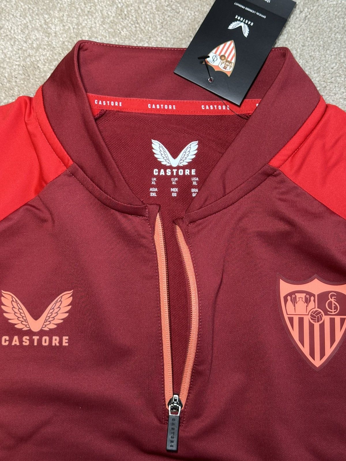 Castore Sevilla FC Training Quarter Zip Size US XL / EU 56 / 4 - 3 Thumbnail