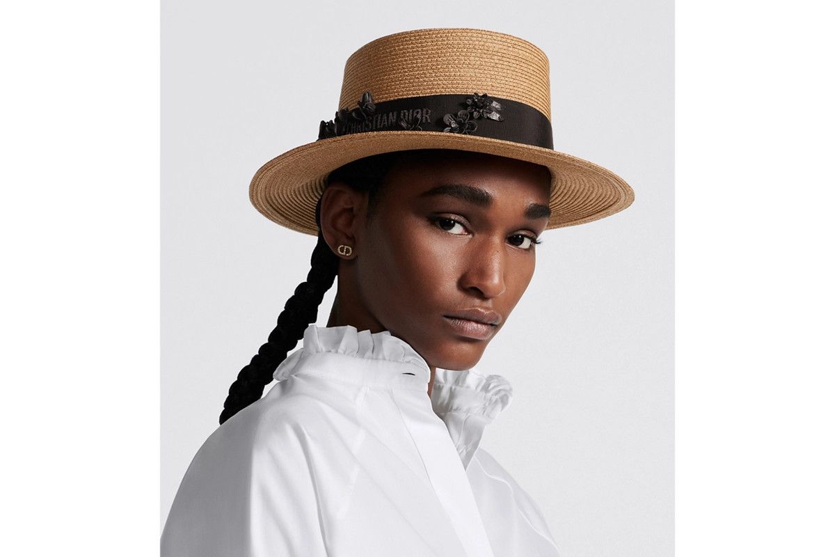 Dior o1bcso1str0226 Size:OS/Small Brim Hat in Beige/Black Size ONE SIZE - 7 Thumbnail