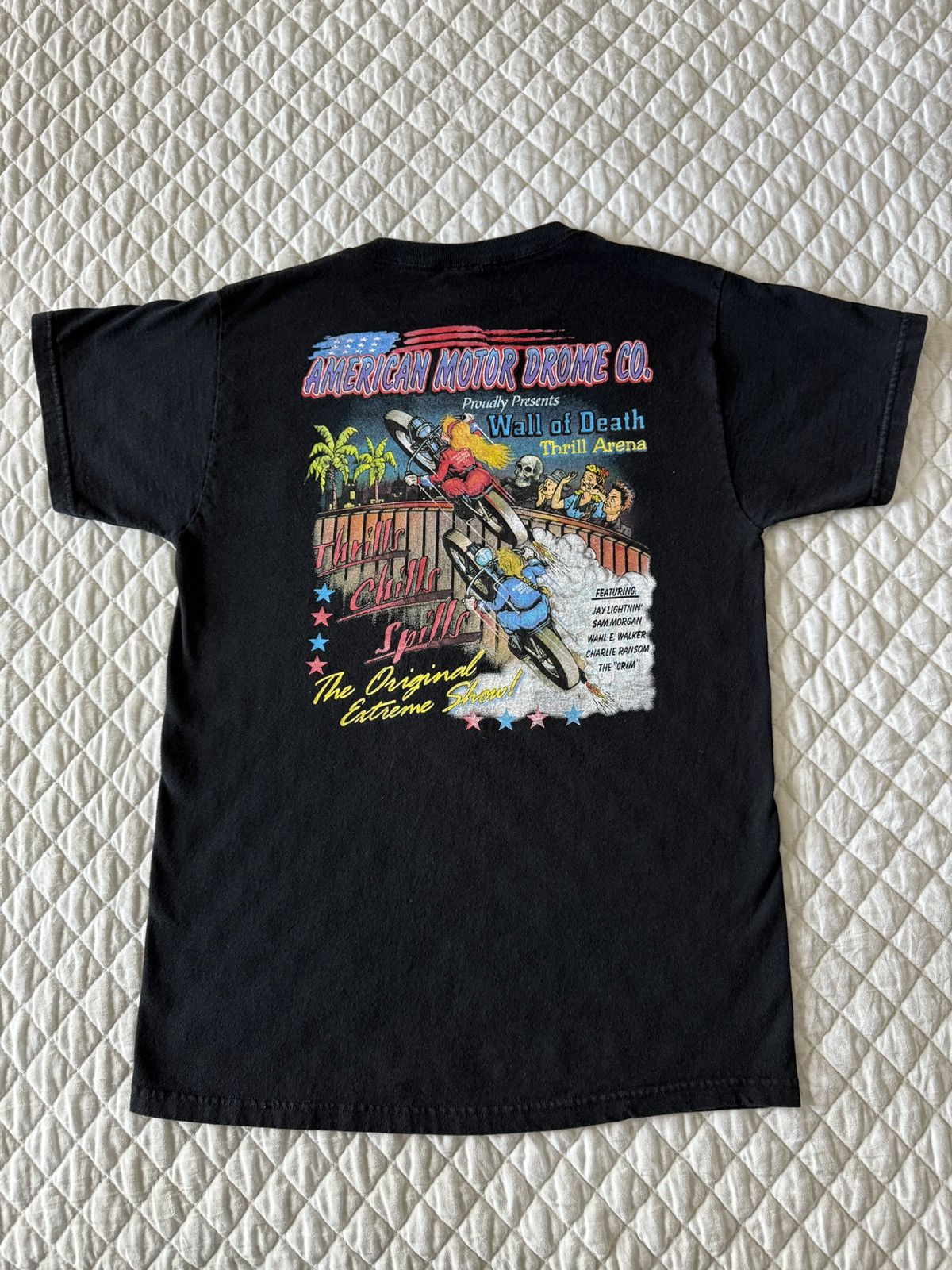 Vintage America Motor Drome Wall of Death T Shirt Size US M / EU 48-50 / 2 - 1 Thumbnail