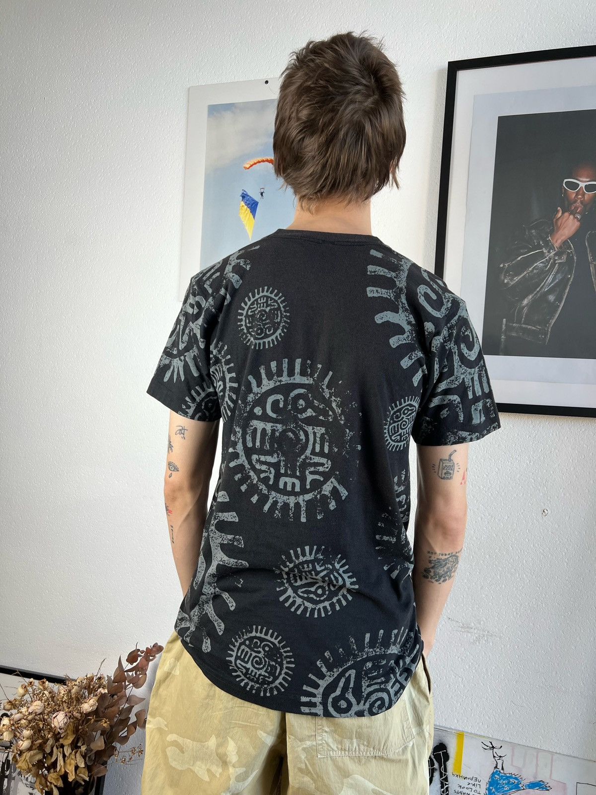 Vintage × Warner Bros Vintage looney tunes Tshirt skateboards Aztec all over print Size US M / EU 48-50 / 2 - 3 Thumbnail