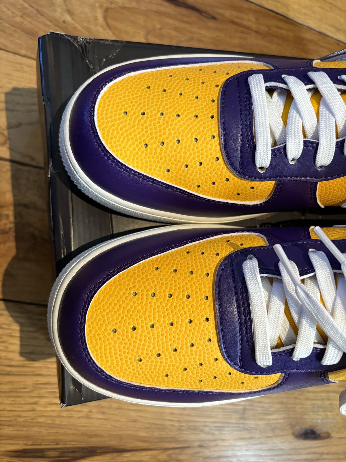 Nike Nike Air Force 1 W SE Lakers LSU Purple Yellow Size US 13 / EU 46 - 3 Thumbnail