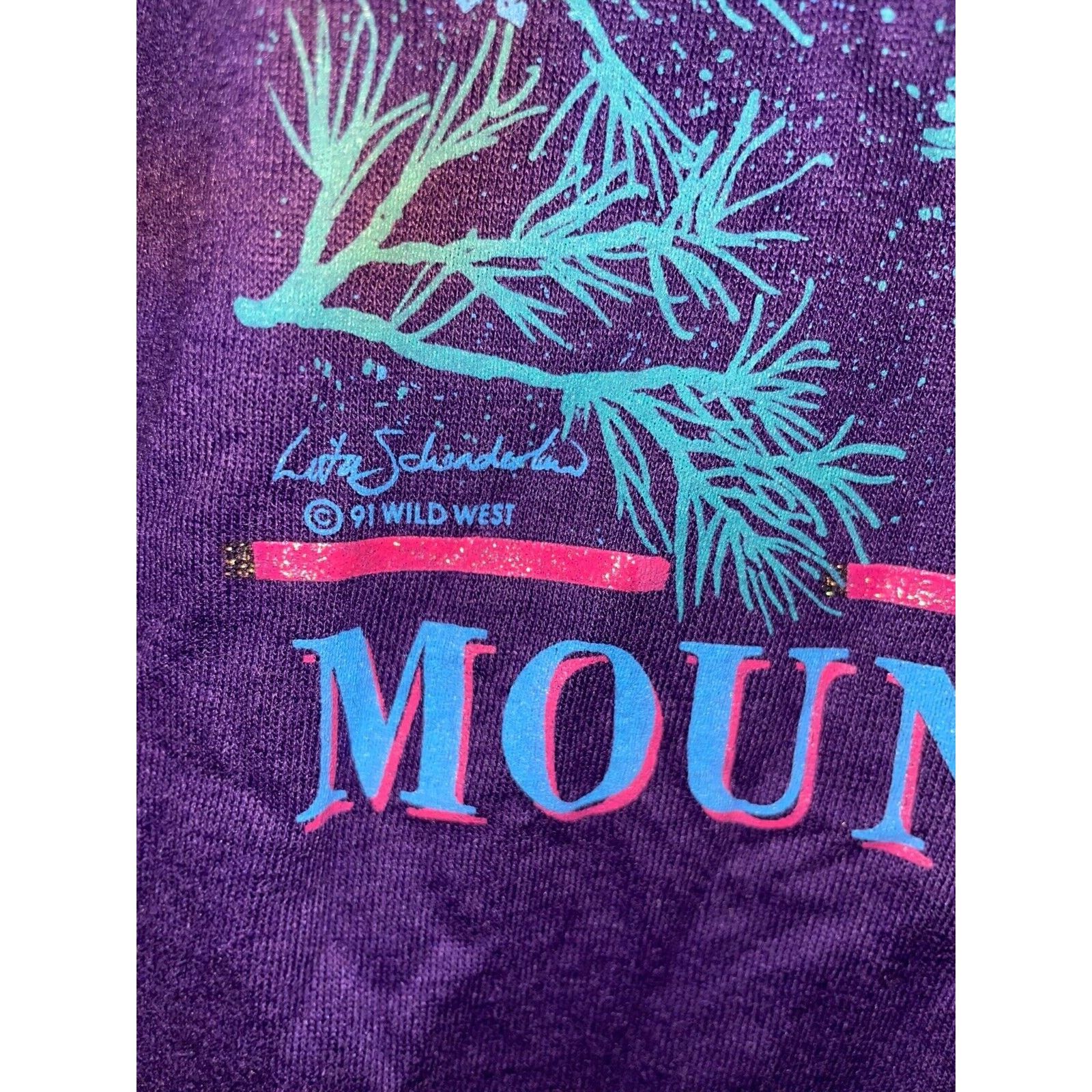 Jerzees Vintage Mount Rushmore Shirt Firework Purple Tee VTG 90s M Size US M / EU 48-50 / 2 - 6 Thumbnail