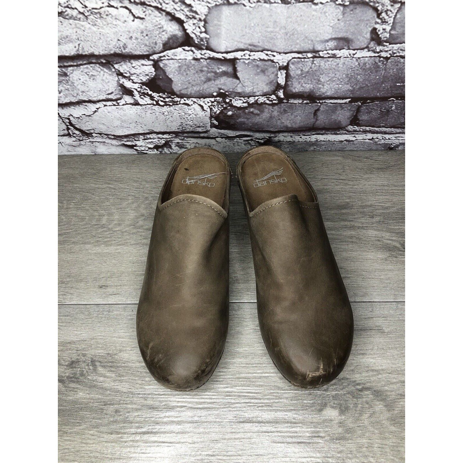 Other Dansko Brown Leather Round Toe Mule Pumps Heel Clogs Shoes Size US 6 / IT 36 - 17 Thumbnail
