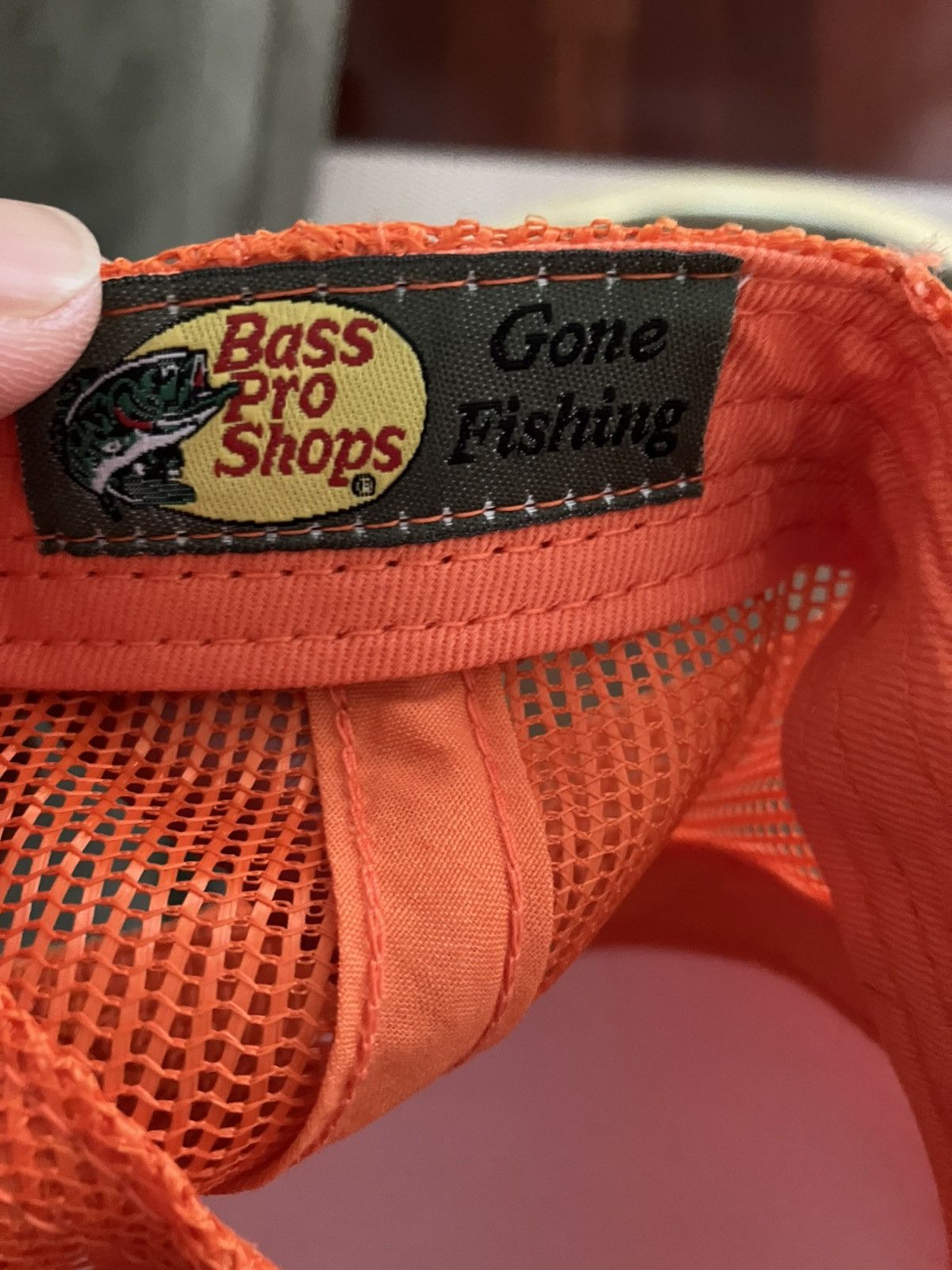 Bass Pro Shops Bass Pro Shops Orange Fish Trucker Hat Cap SnapBack Mesh Size ONE SIZE - 3 Thumbnail