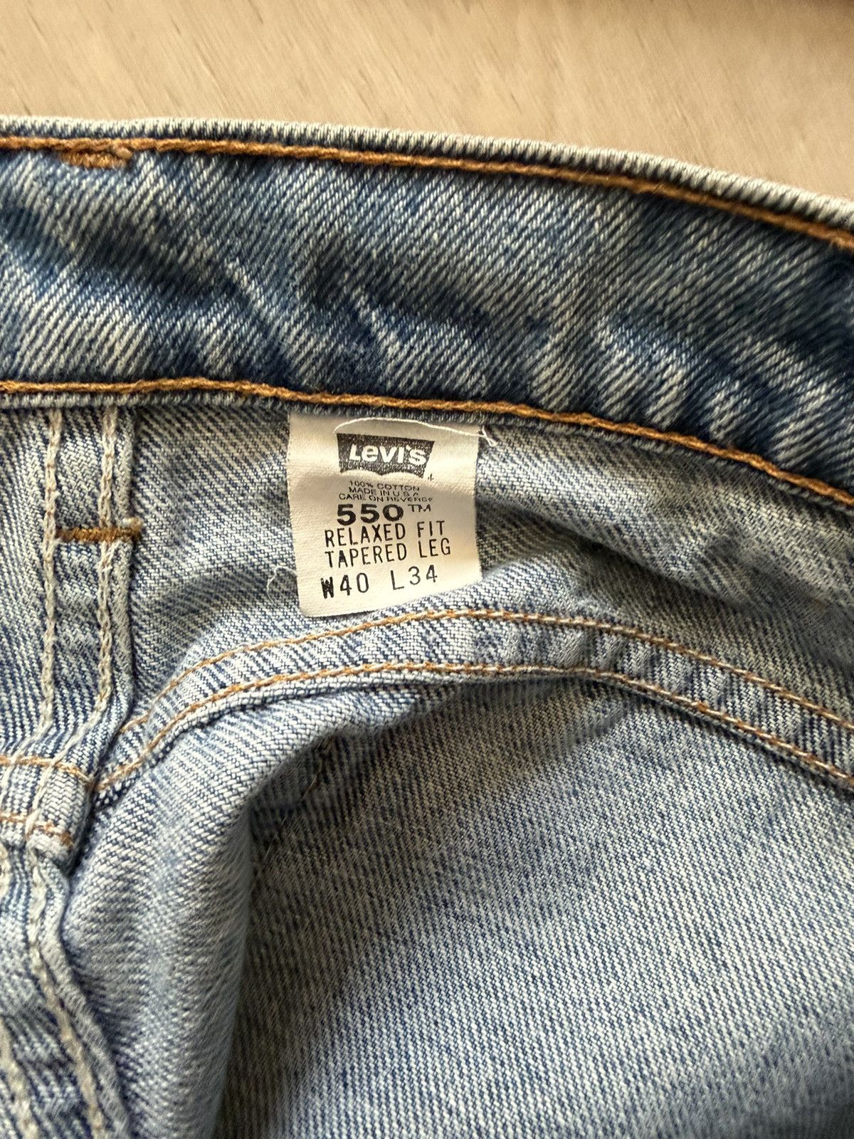 Levi's Vintage 90s Levis 550 Made In USA 40x34 *40x33 Size US 40 / EU 56 - 7 Thumbnail