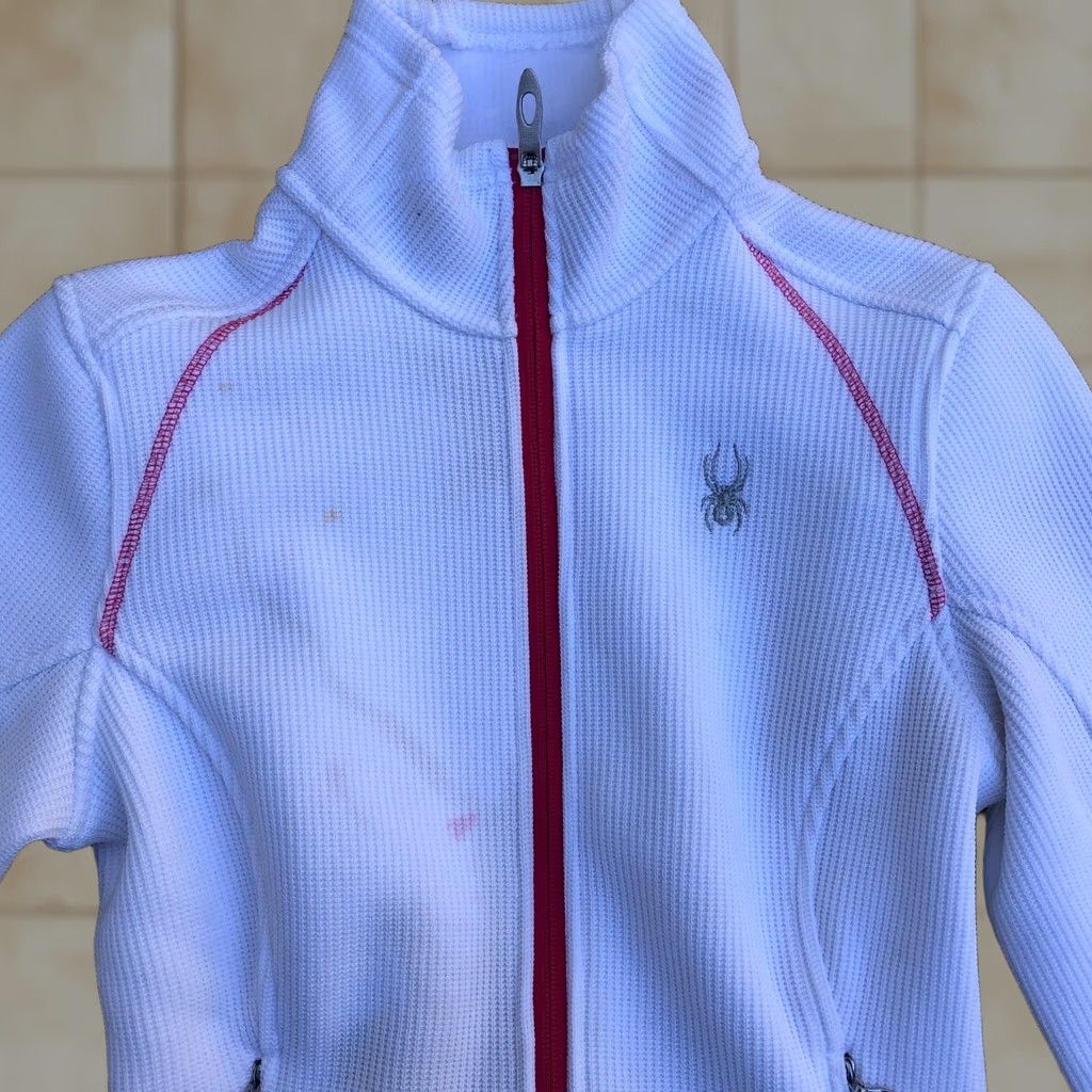 Spyder Spyder Core Sweater Jacket Women's Small White Waffle Thermal Full Zip Size S / US 4 / IT 40 - 1 Thumbnail