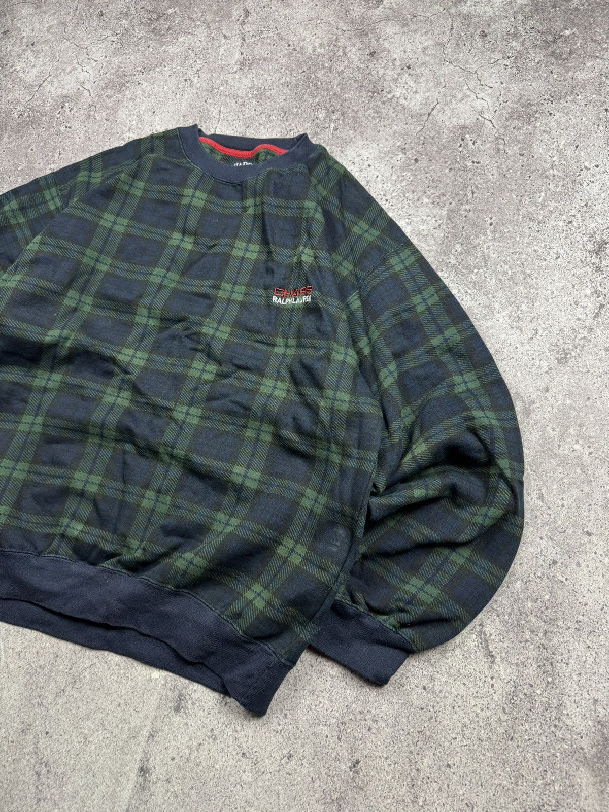 Chaps Ralph Lauren Vintage CHAPS RALPH LAUREN Checkered Sweatshirt Embroidered Size US M / EU 48-50 / 2 - 2 Thumbnail