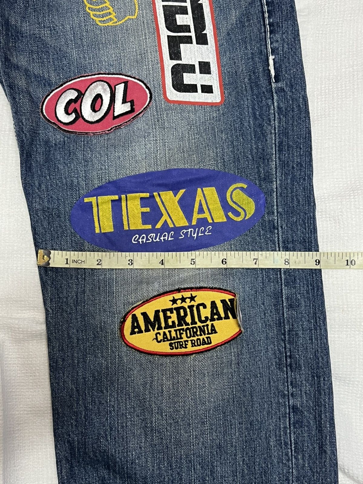 Other 🔥HOT DROPS🔥STREETWEAR PATCH DENIM PANTS RARE Size US 31 - 13 Thumbnail