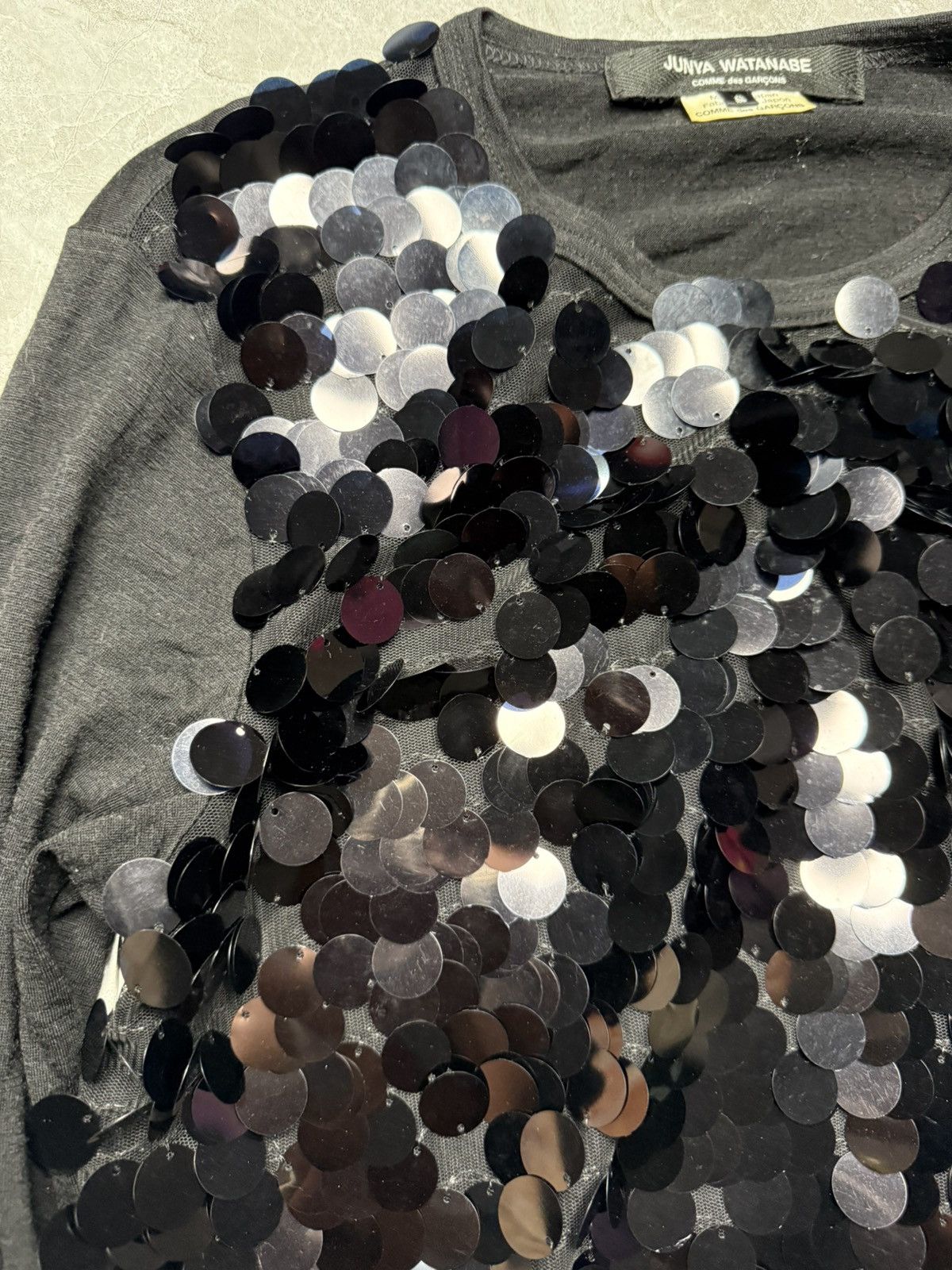 Junya Watanabe Junya Watanabe Wool Mesh Sequin Attached Sweatshirt Size US S / EU 44-46 / 1 - 4 Thumbnail