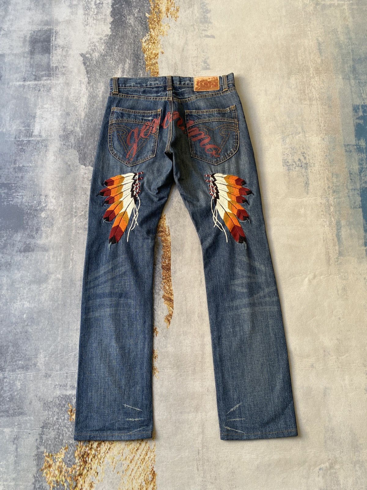 ARIZONA FREEDOM Arizona Geronimo Tribes American Indian Design Denim Size US 30 / EU 46 - 4 Thumbnail