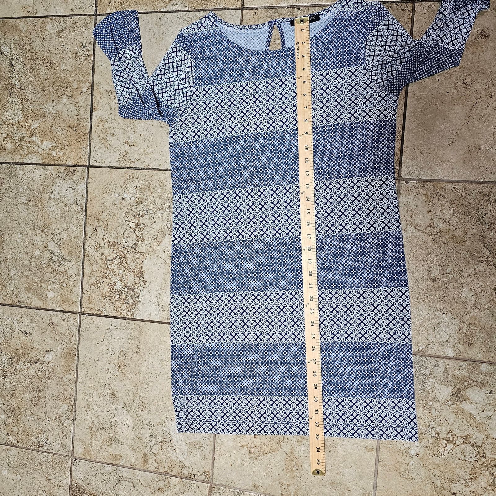 Banana Republic Banana Republic Shift Dress Blue Stripe 3/4 sleeves sz Small Size S / US 4 / IT 40 - 8 Thumbnail