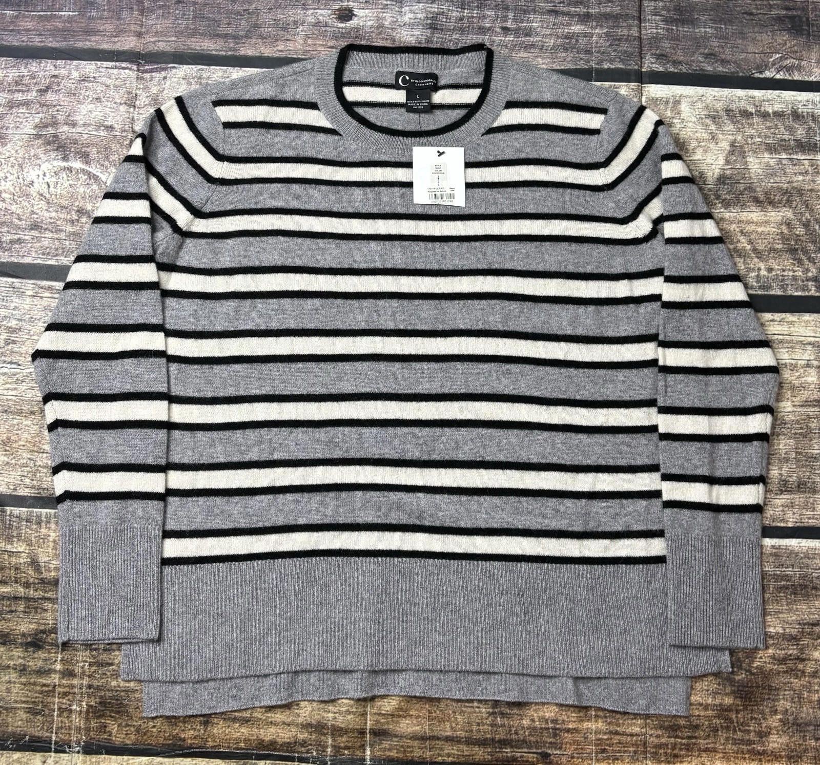 Bloomingdale's C by Bloomingdales Cashmere Sweater Women's Large Gray Size L / US 10 / IT 46 - 1 Thumbnail