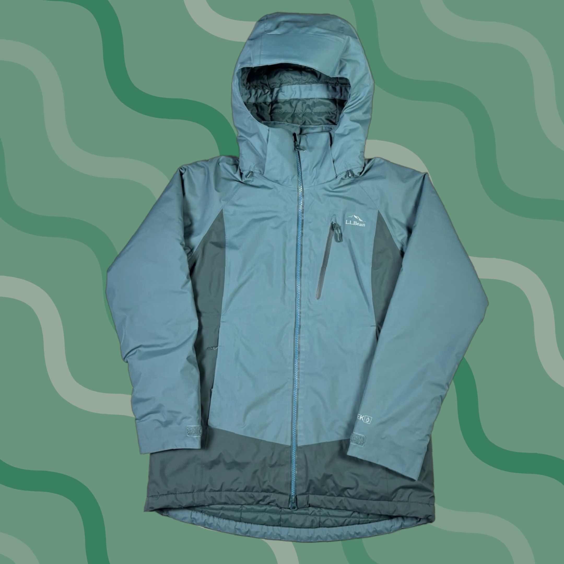 Vintage L.L. Bean Nylon Arctic Rain Full Zip Jacket Womens Petites XS Blue Nylon Solid Short Zip Rain Coat Ladies XS Pets Size XS / US 0-2 / IT 36-38 - 1 Thumbnail