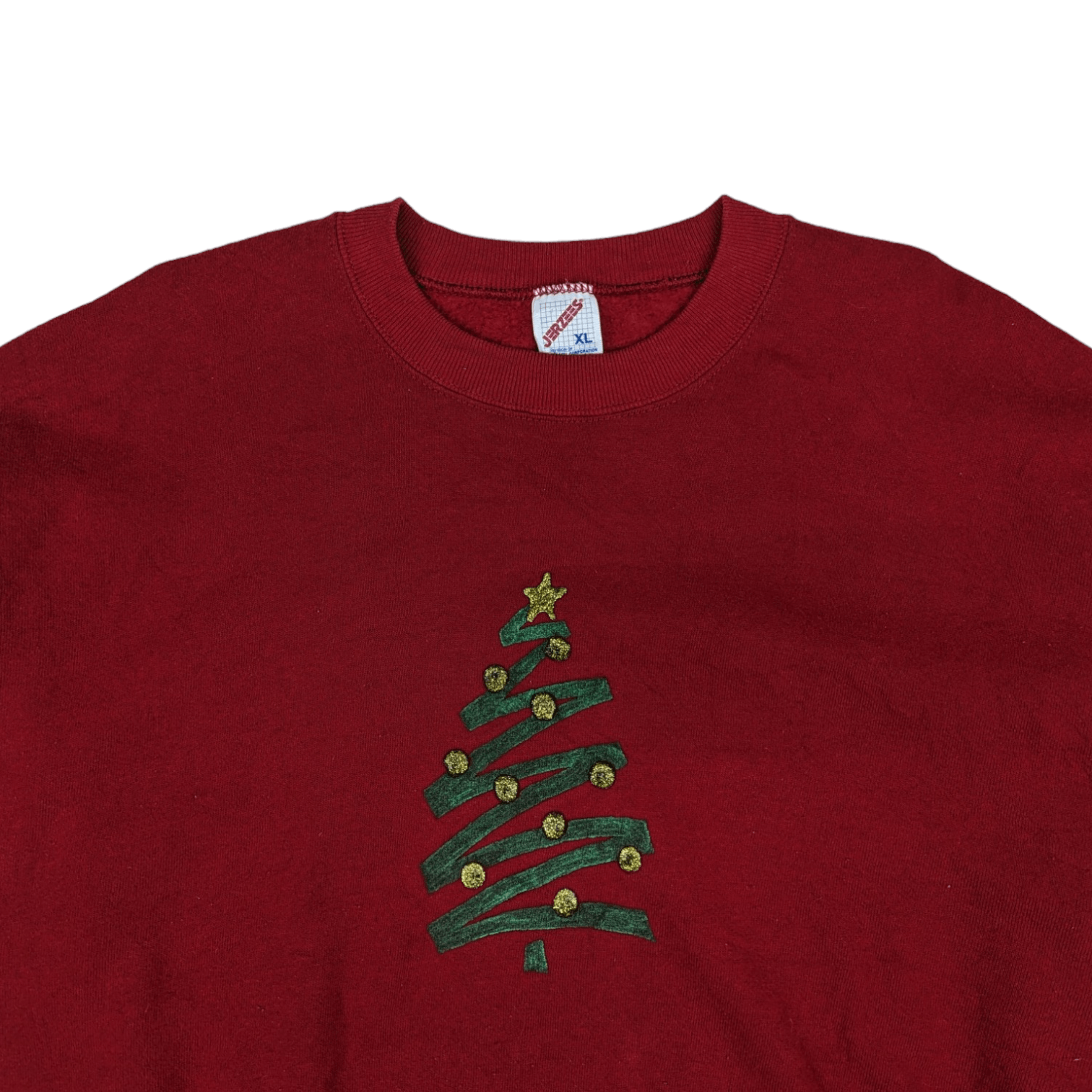 Jerzees Vintage 90's JERZEES Christmas Tree Jumper Sweatshirt Size US XL / EU 56 / 4 - 4 Thumbnail