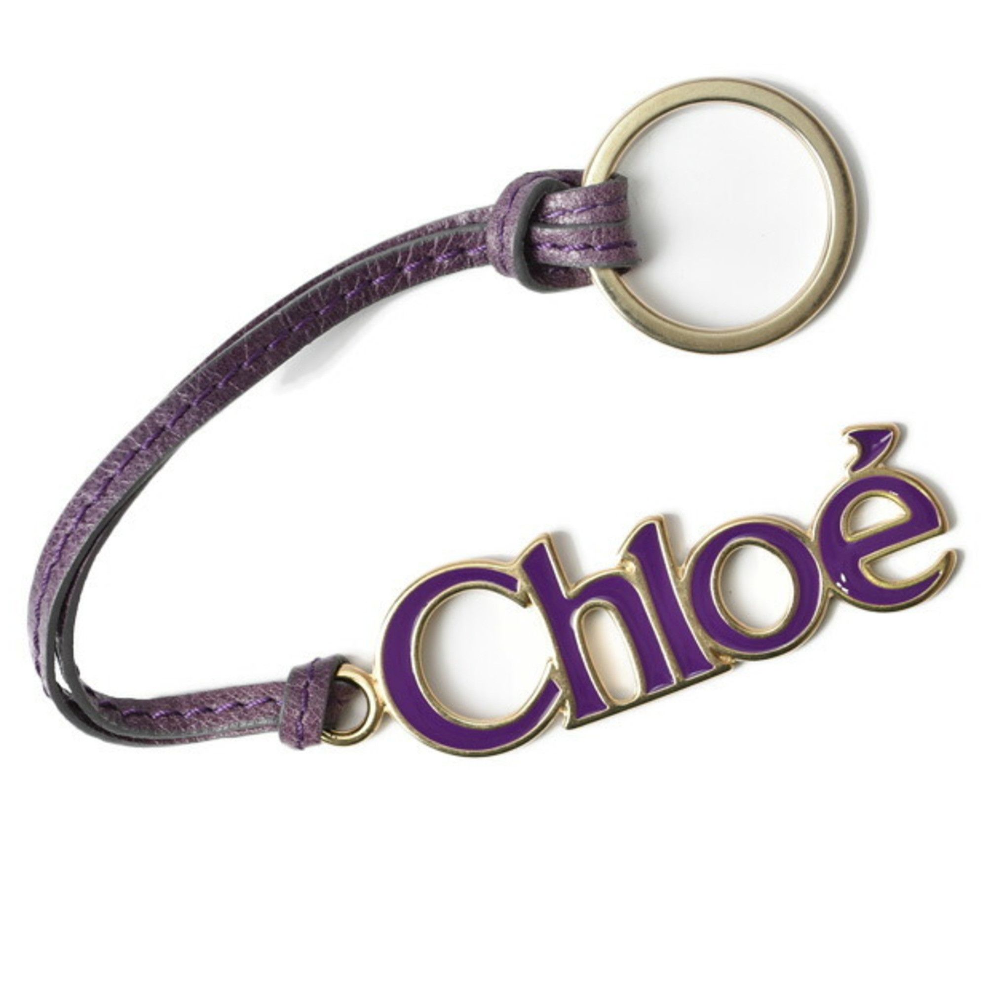 image of Chloé Chloe Keyring Bag Charm Keychain Motif Violet 7Epcg-8S812, Women's