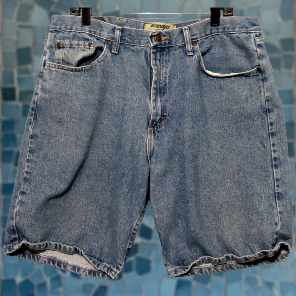 Wrangler Wrangler Authentics Denim Jean Shorts Men's 38 Blue 5 Pocket Zip Casual Workwear Size US 38 / EU 54 - 1 Thumbnail