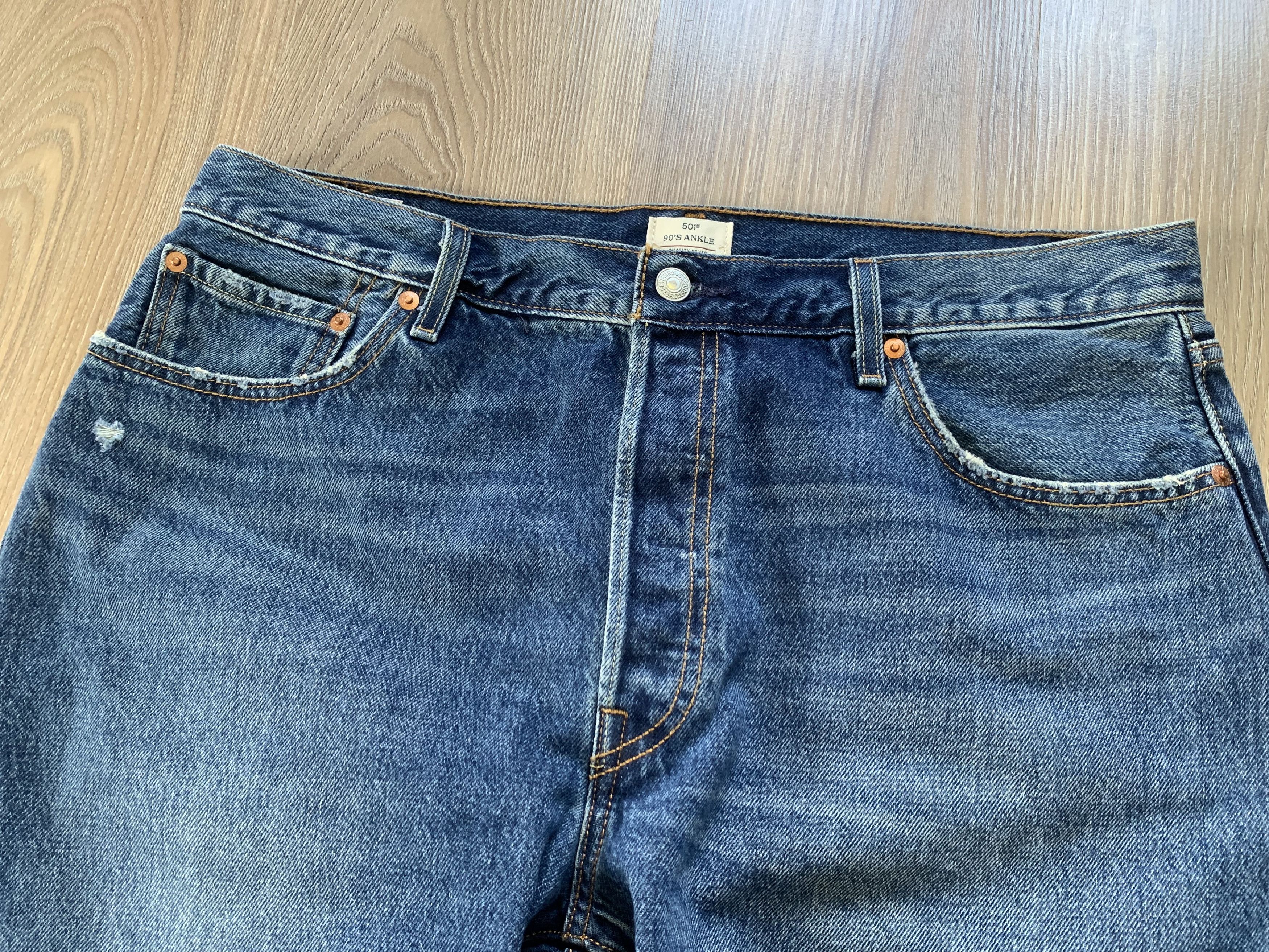 Levi's Mens Levi’s 501 90s Ankle Premium Light Blue Jeans Size US 34 / EU 50 - 4 Thumbnail