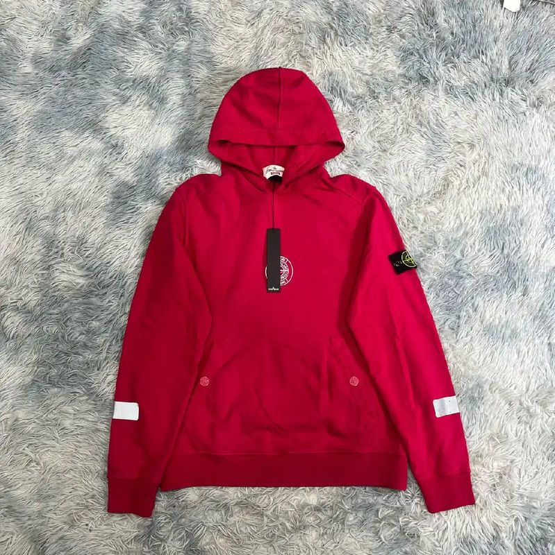 Stone Island Stone Island Red Cotton Hoodie for Men 0089 Size US L / EU 52-54 / 3 - 1 Thumbnail