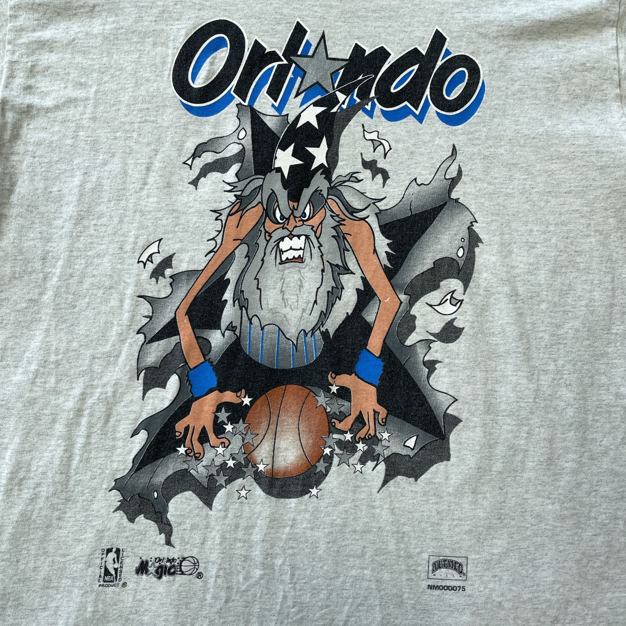 Nutmeg Nutmeg Orlando Magic Wizard Double Sided Grey T-Shirt Size US XL / EU 56 / 4 - 2 Thumbnail