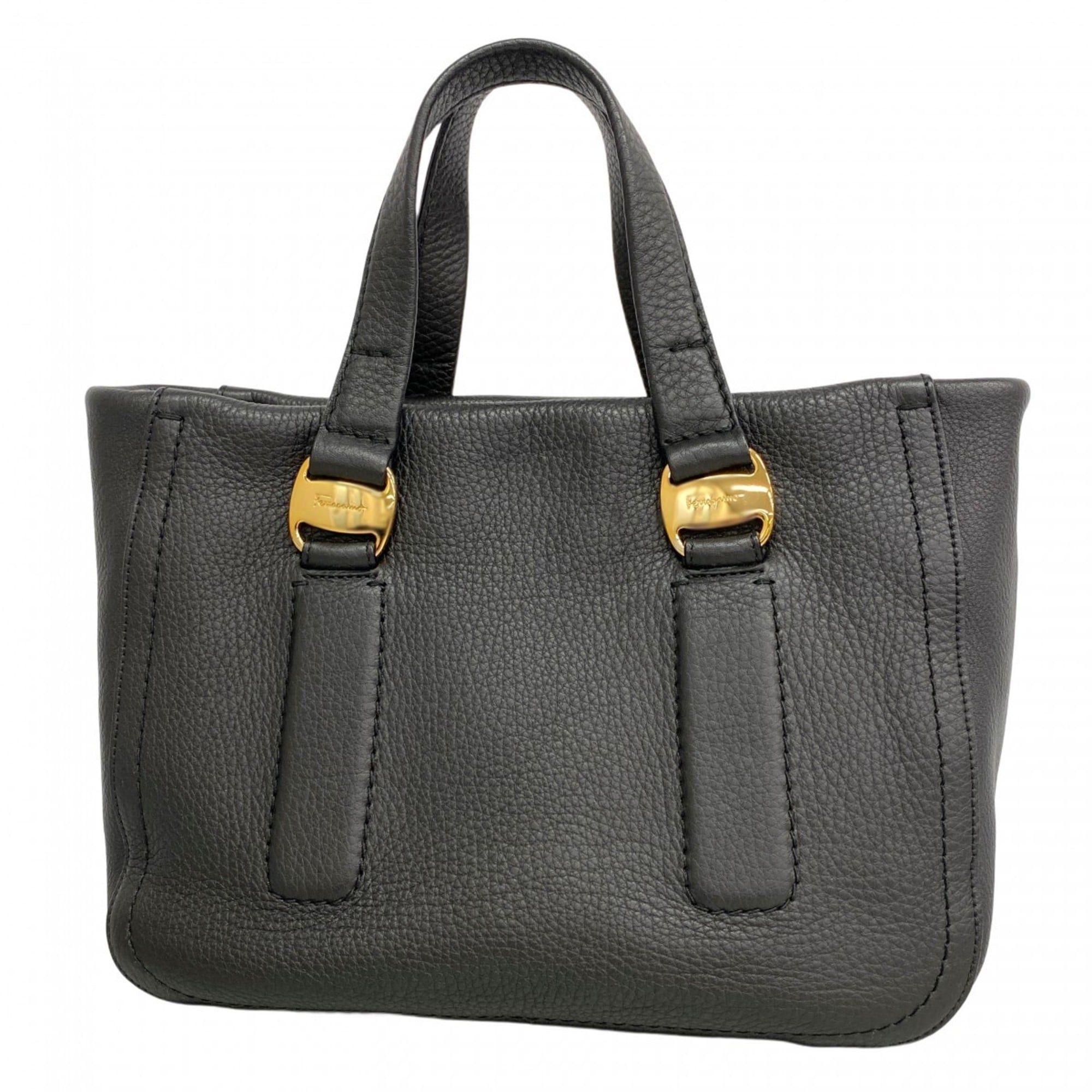 Salvatore Ferragamo Vara Leather Black Handbag for Women P2347973