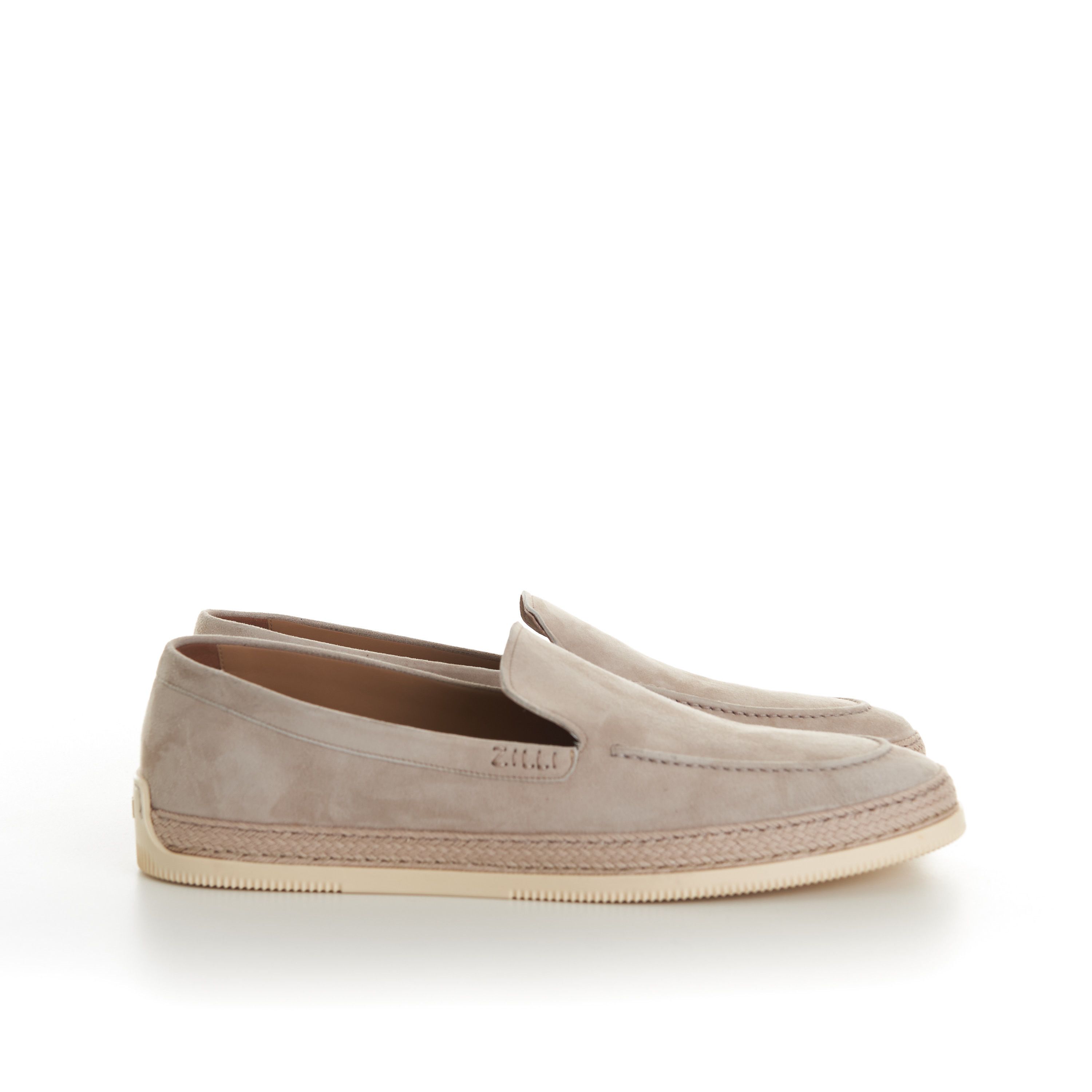 Zilli Beige Casual Moccasins, White Woven Outsole Size US 9 / EU 42 - 8 Thumbnail