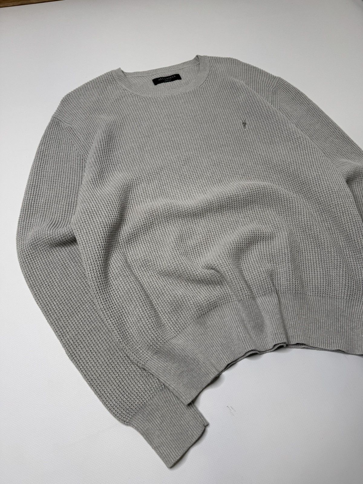 Allsaints Allsaints waffle knit sweater old money desginer swag y2k 00 Size US M / EU 48-50 / 2 - 5 Thumbnail