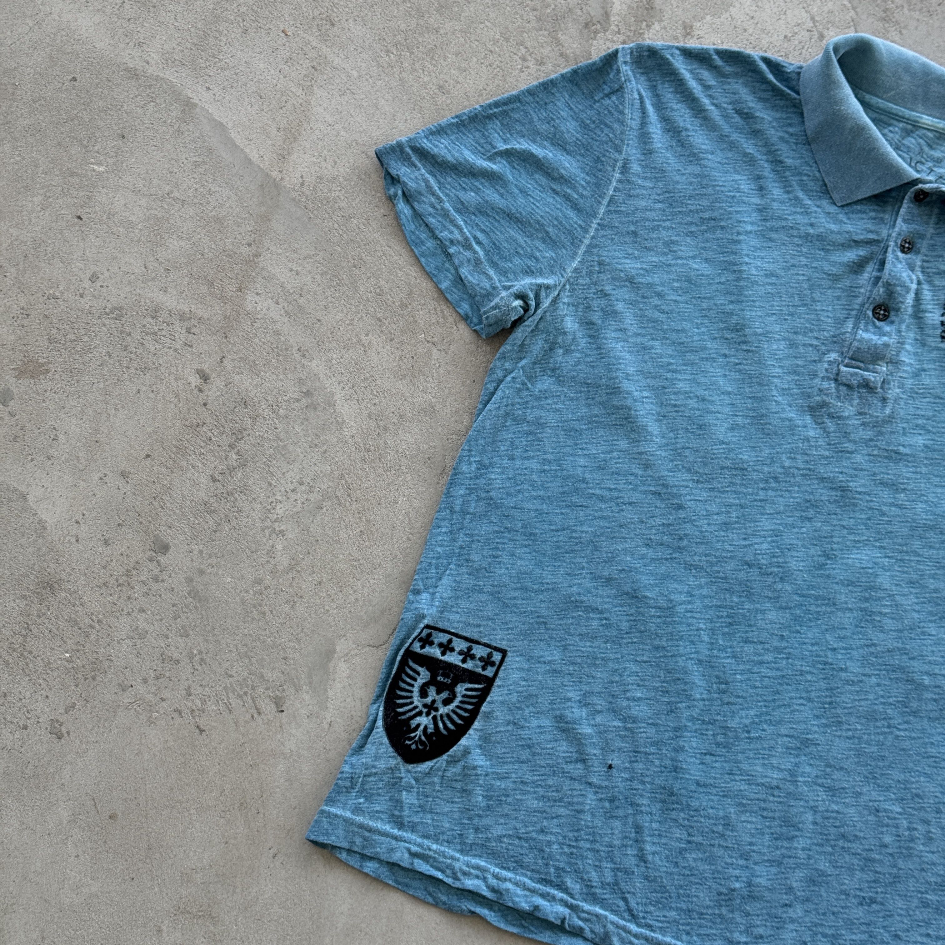 Affliction Affliction Live Fast Blue Polo Shirt Graphic Eagle Crest S Size US S / EU 44-46 / 1 - 4 Thumbnail