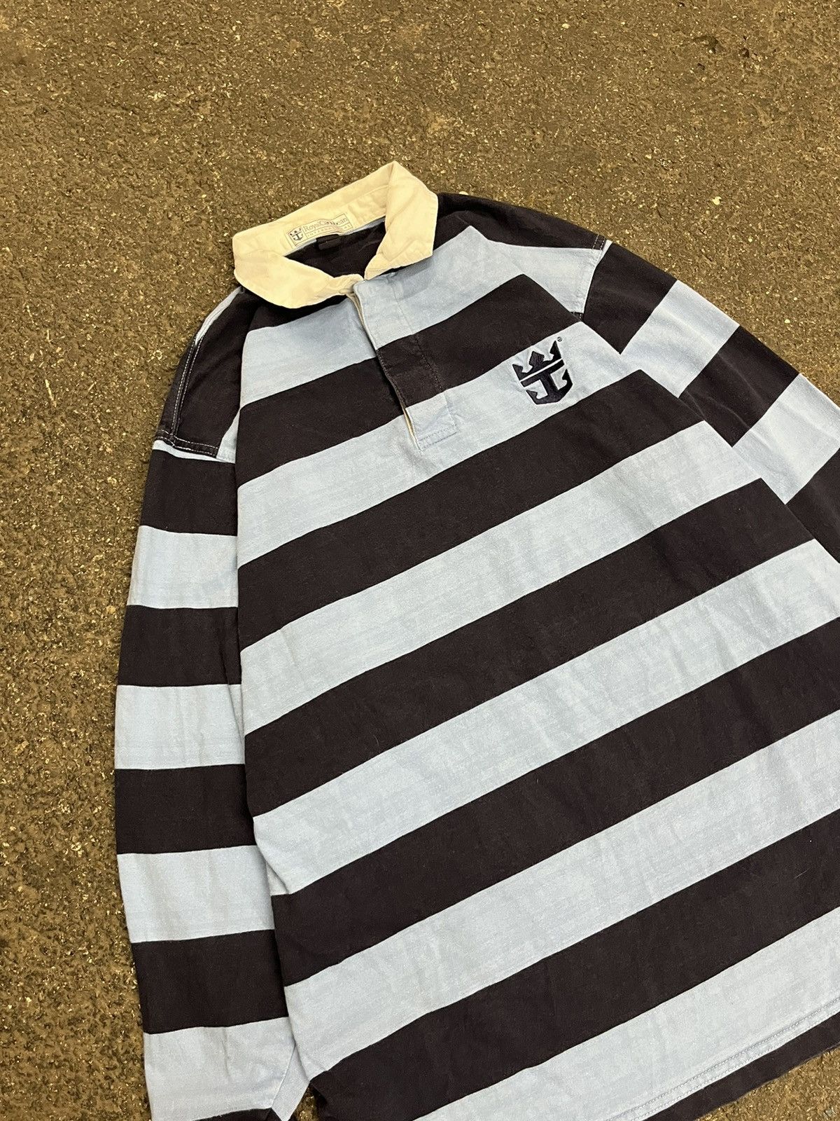 Polo Ralph Lauren × Vintage Rugby stripped vintage shirt hype preppy fall streetwear Size US L / EU 52-54 / 3 - 5 Thumbnail