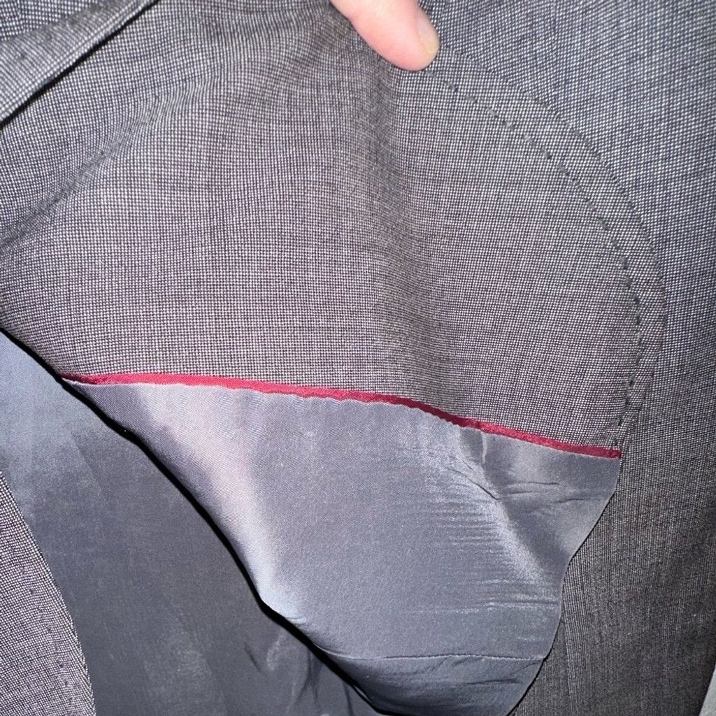 Banana Republic Banana Republic Charcoal Grid Fitted Sz 4 Wool Blazer Size S / US 4 / IT 40 - 5 Thumbnail