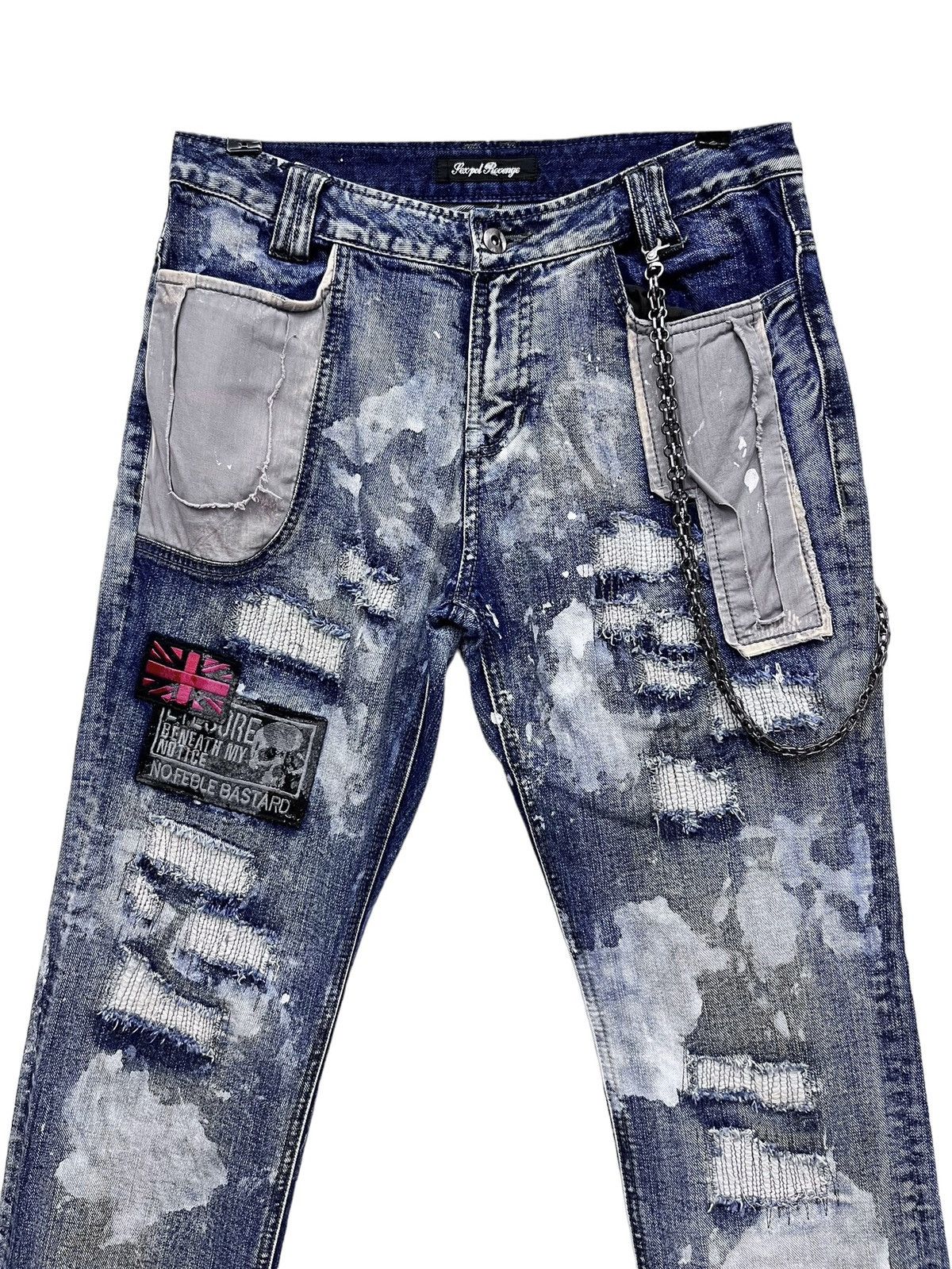 Revenge × Seditionaries FYE💥SEXPOT REVENGE TOKYO Thrash Punk Metal Distressed Denim Size US 31 - 2 Thumbnail
