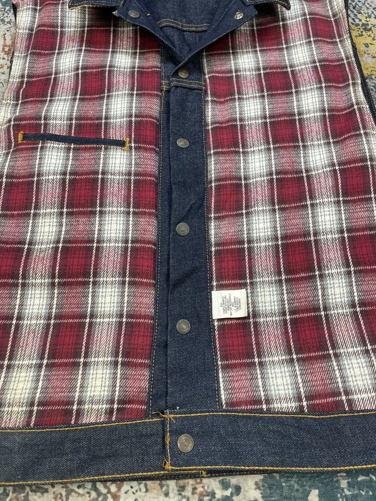Levi's Vintage Clothing RARE🔥Vtg Levis Sample 1990 Reversible Denim Vest Jacket Size US M / EU 48-50 / 2 - 10 Thumbnail