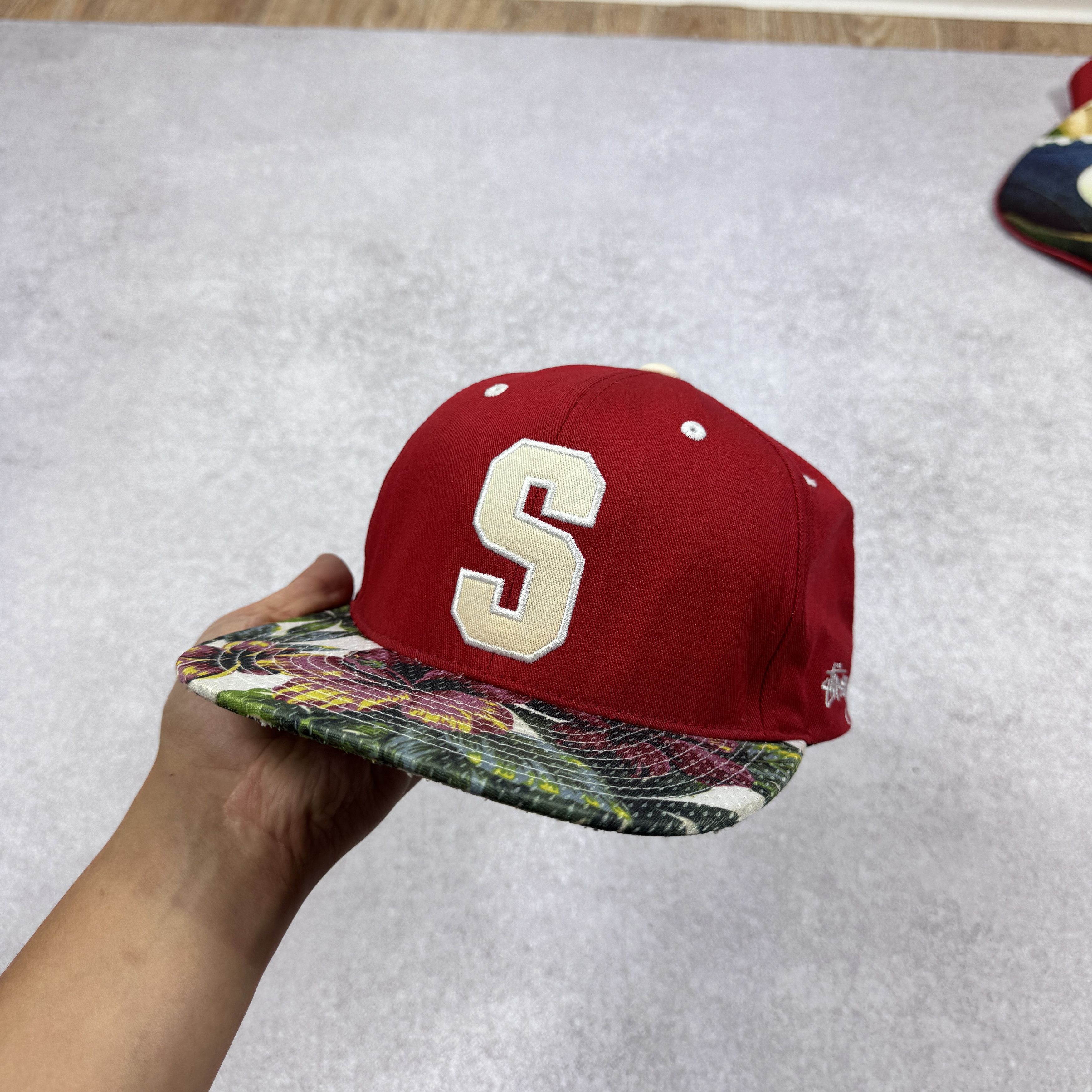 STUSSY x STARTER Natural Red Floral Capz Cap Snapback 00s