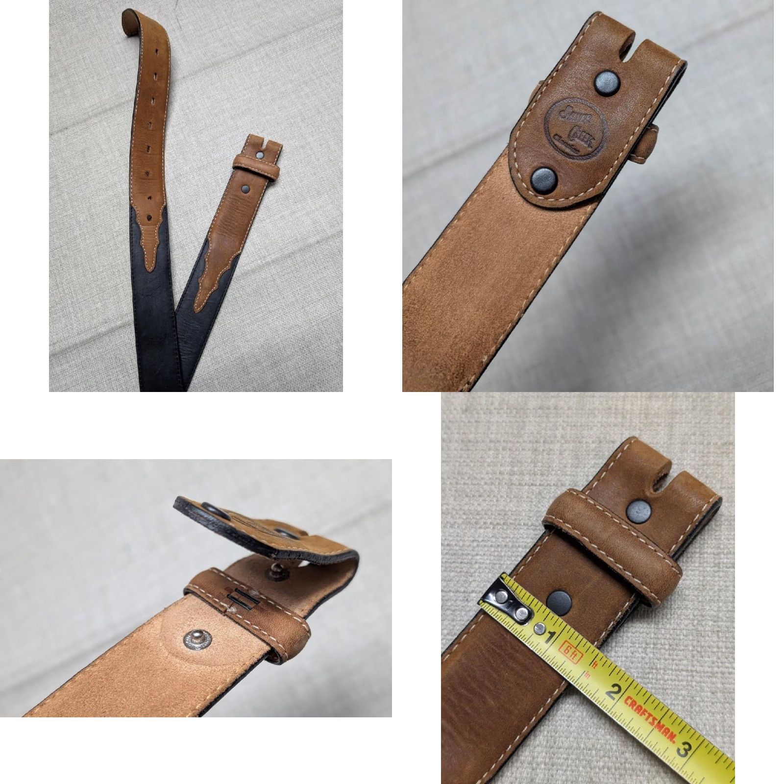Vintage VINTAGE Silver Creek WESTERN Belt Buckle Leather Belt 50 Men Brown/Black Western 50 Cowboys Rodeo Southwestern USA Made Belt Mens Size ONE SIZE - 8 Thumbnail