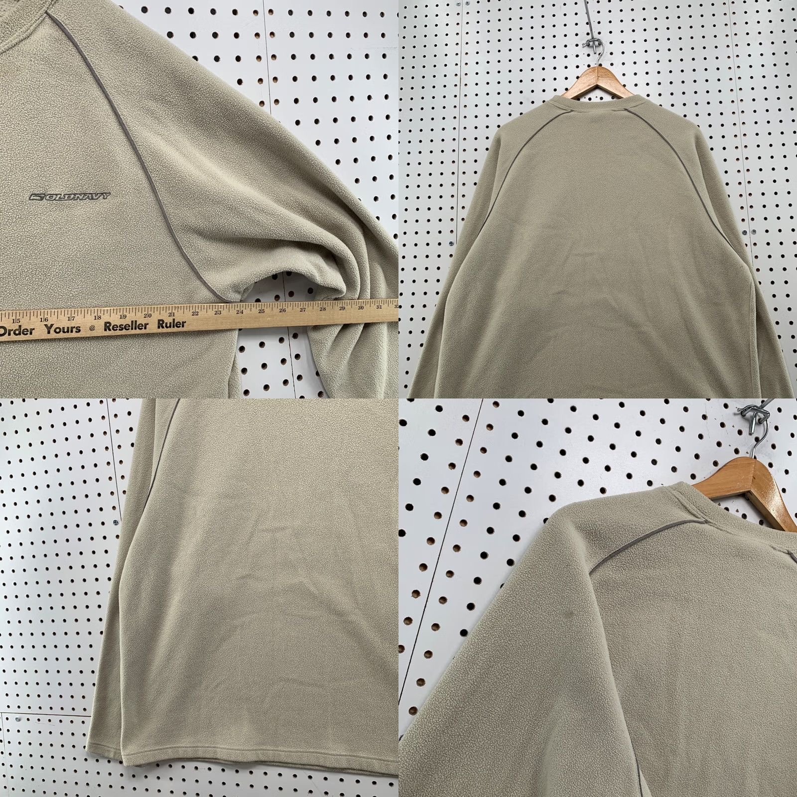 Old Navy VINTAGE Old Navy Fleece Sweatshirt Mens Large Beige Pullover Y2K Size US L / EU 52-54 / 3 - 9 Thumbnail