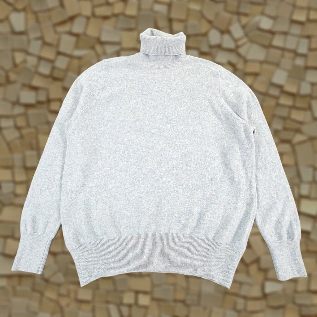 Vintage Autograph Jumper Blue 18 UK Turtle Neck 100% Cashmere Knit Pullover Womens Long Sleeve Roll Neck Casual Winter 100% Cashmere Womens Jumper Size XXL / US 16-18 / IT 52-54 - 1 Thumbnail