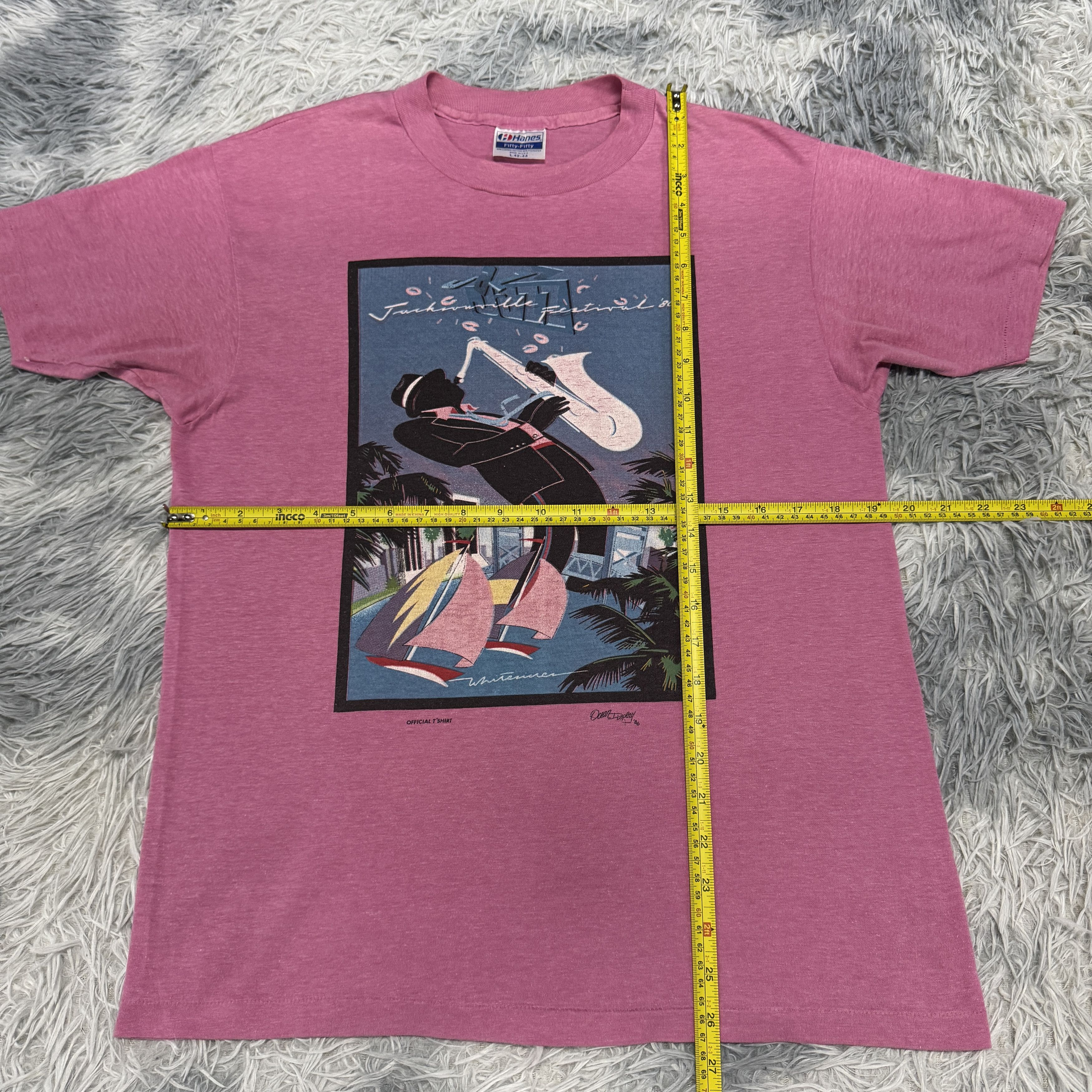 Vintage Vintage Hanes 90s New Orleans Jazz Festival Tshirt Size US L / EU 52-54 / 3 - 6 Thumbnail